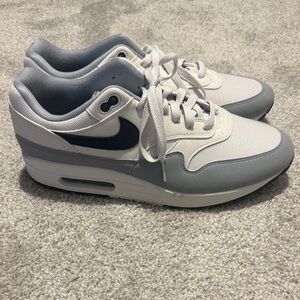 Nike Air Max 1 Gray and White Sneakers
